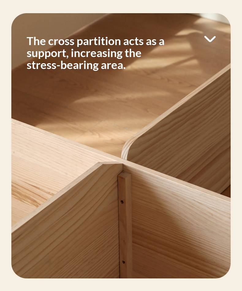 Rubberwood Solid Wood Bed — Modern Minimalist White Box Design