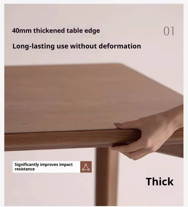 Ash Solid Wood Modern Minimalist Dining Table