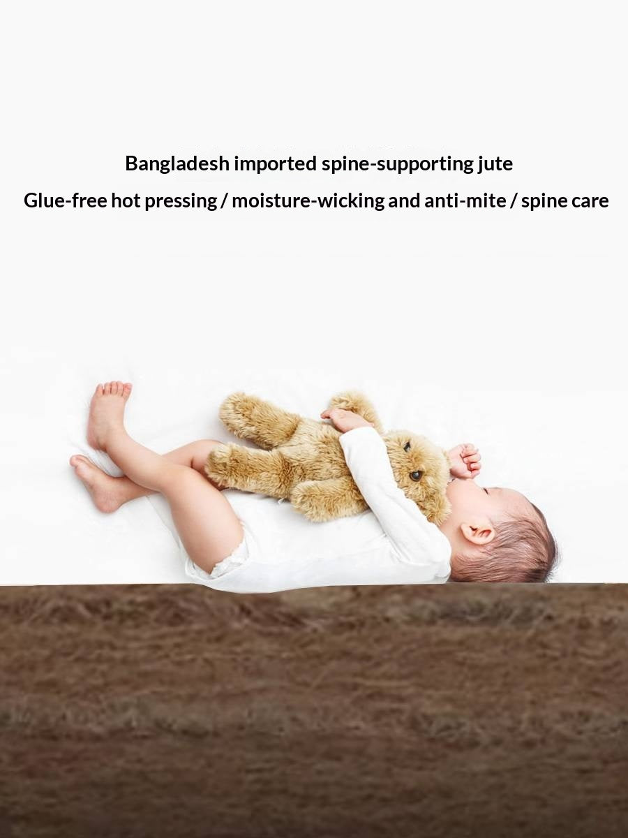 Children's Glue-Free Natural Jute Mattress — Back Support and Hard for Teenagers