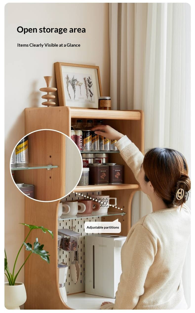 Beech Solid Wood Rock Board Dining Sideboard