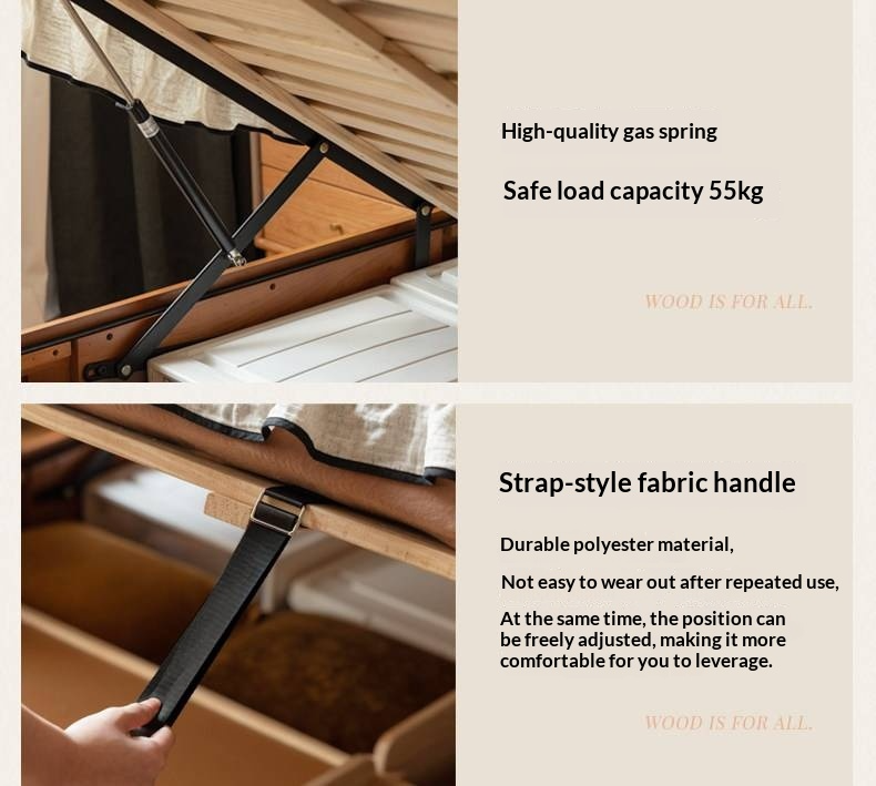 Cherry Wood, Black Walnut Solid Wood Box Bed