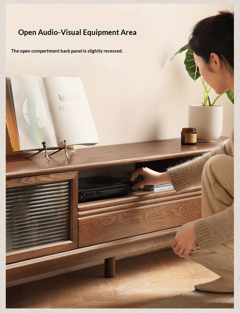 Ash Solid Wood Modern Minimalist TV Stand