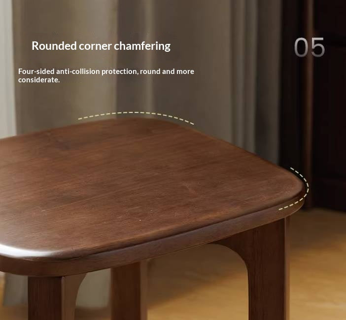 Oak Solid Wood, Rubberwood Solid Modern Simple Makeup Stool
