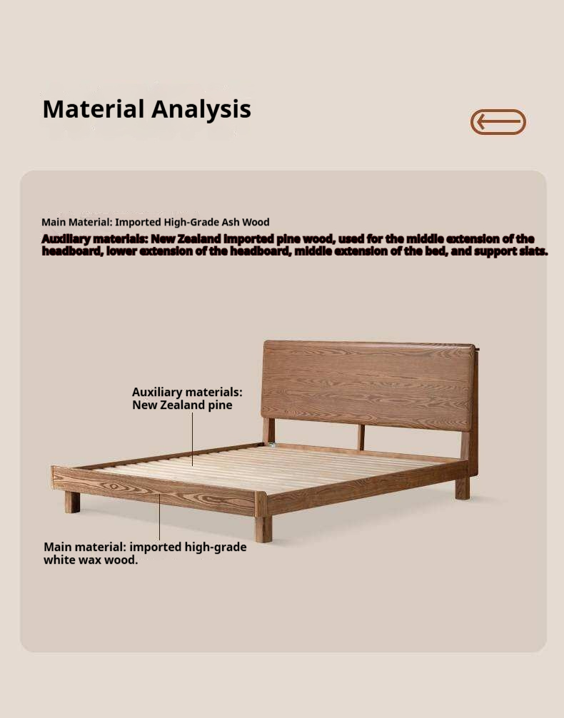 Ash Solid Wood Modern Multifunctional Night Light Bed Light Walnut Color