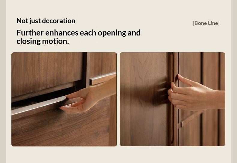 Black Walnut Solid Wood Italian Light Luxury Wardrobe