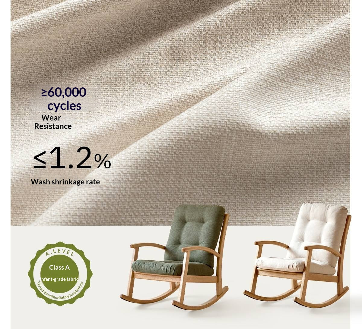 Oak Solid Wood Rocking Chair