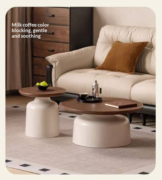 Solid Rubberwood Round Coffee Table