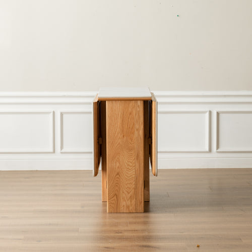 Oak Solid Wood Retractable Folding Dining Table