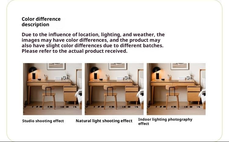 Oak Solid Wood Modern Office Desk
