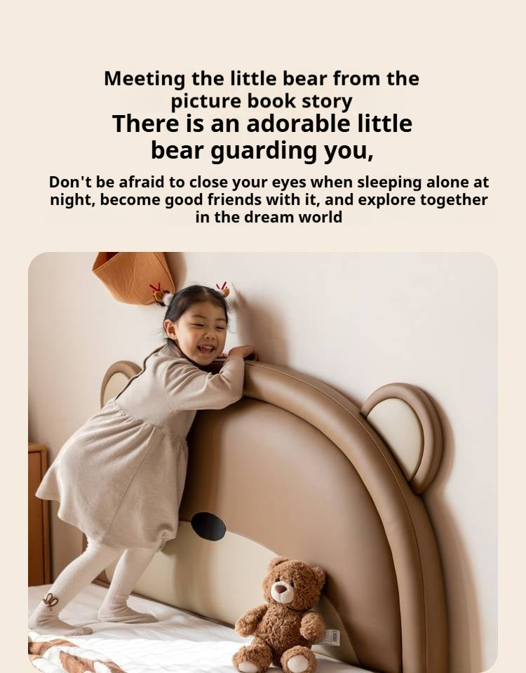 Organic Leather Children's Soft Bear Bed