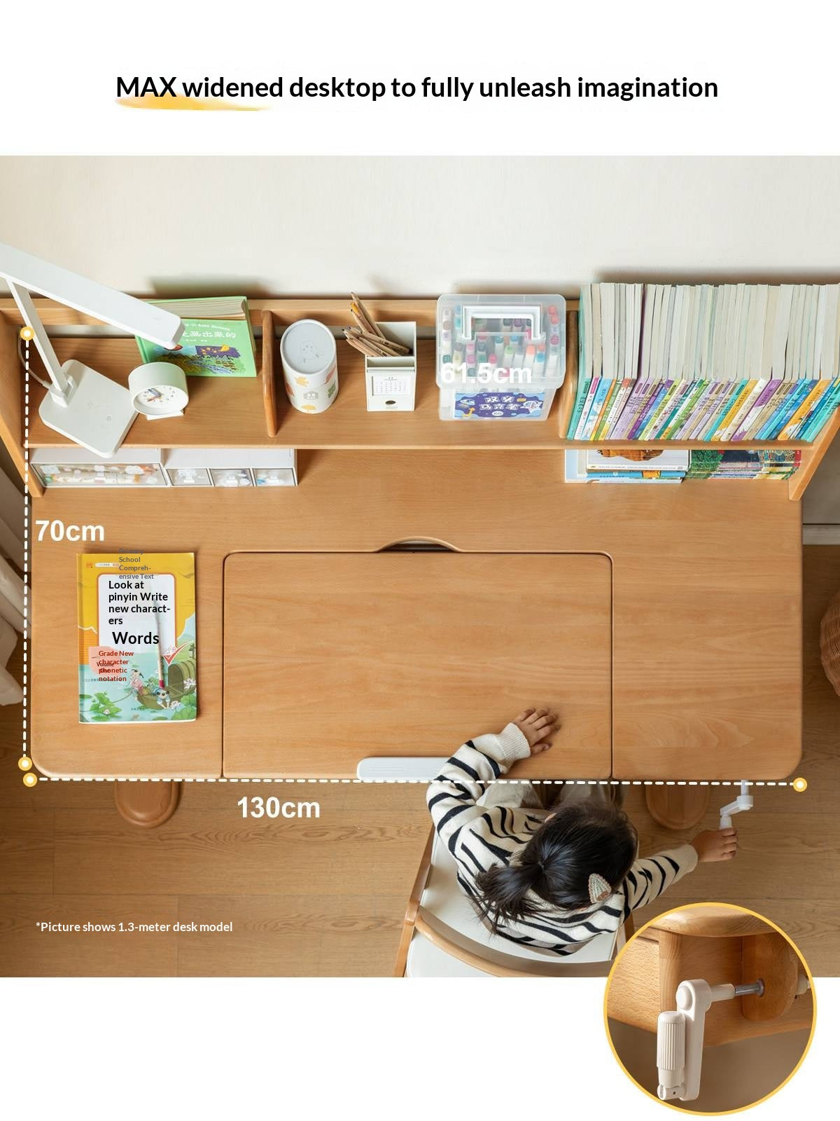 Beech Solid Wood Kids Study Table