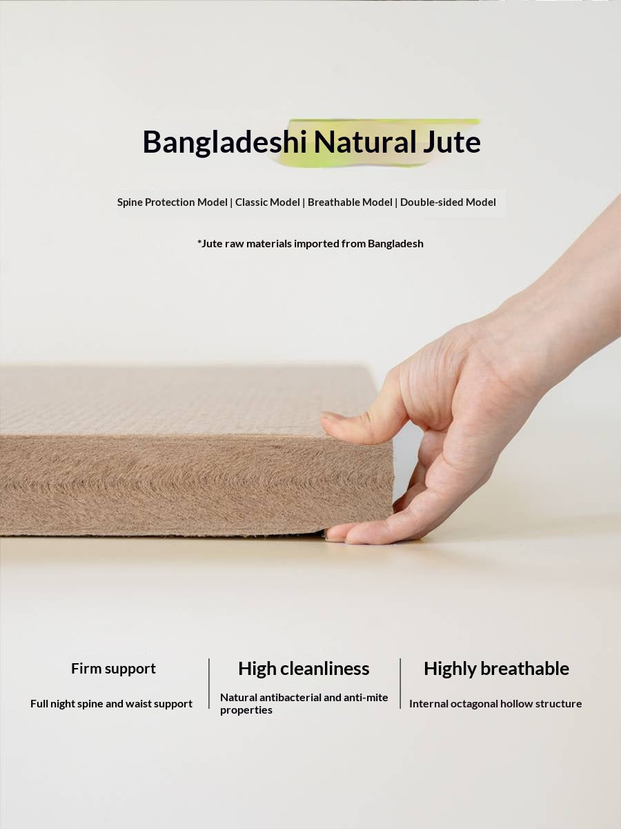 Eco-Friendly Zero Glue Certified Mattress with Jute and Latex — Natural Design