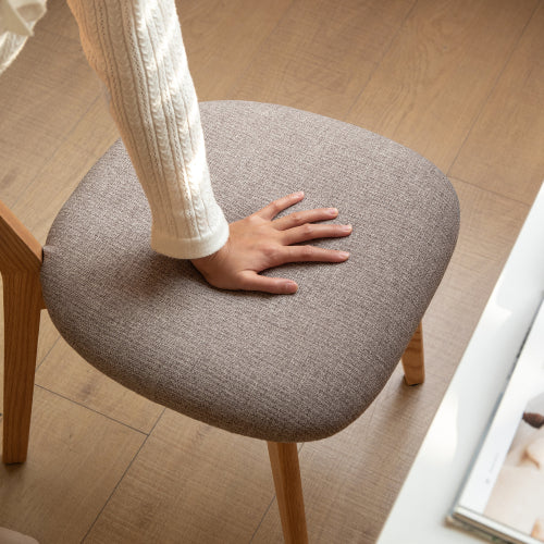 Oak Solid Wood Upholstered Dining Chair