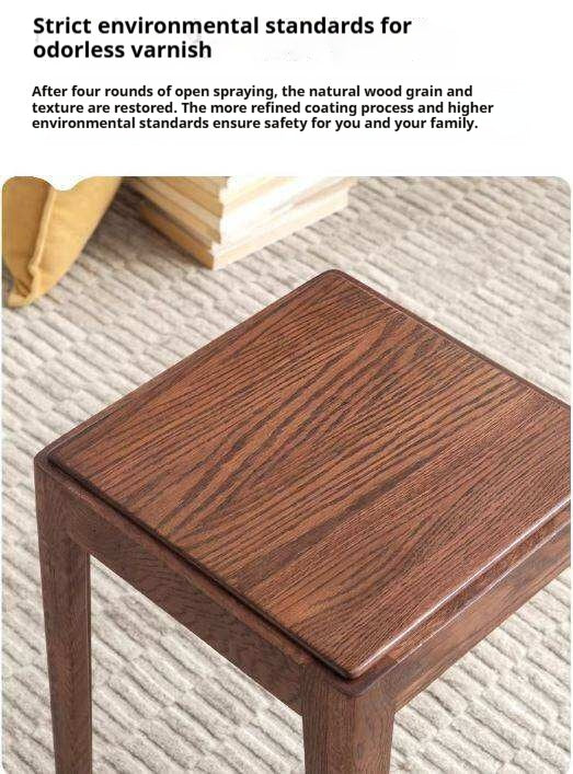 Black Walnut, Oak Solid Wood Foldable Modern Stool