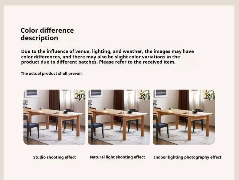 Cherry Solid Wood Vintage Style Slab Dining Table with Sintered Stone Top