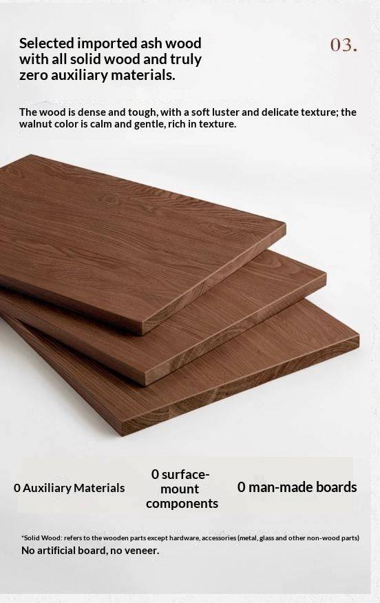 Ash Solid Wood Round Dining Table