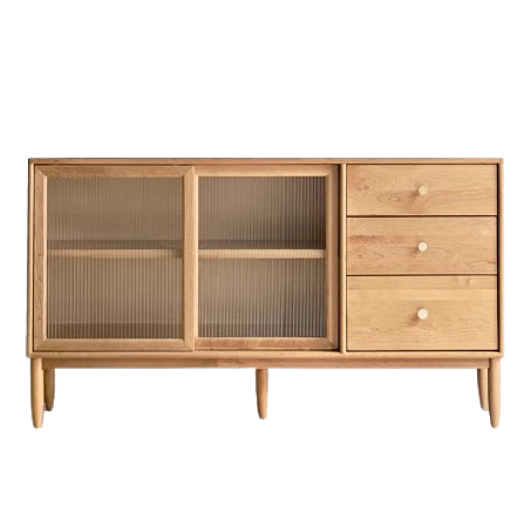 Cherry wood sideboard high cabinet multi-functional buffet,