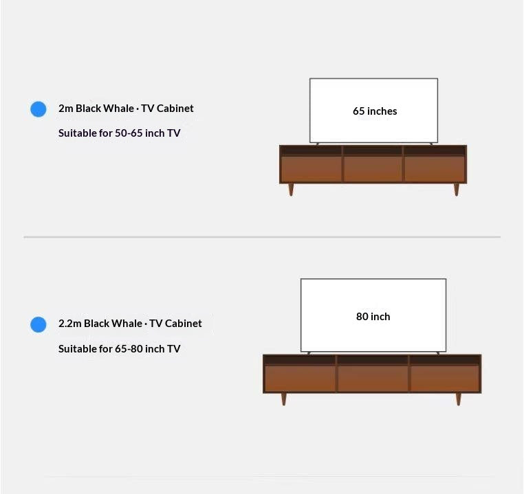 Black Walnut Solid Wood Modern TV Cabinet Locker Integrated.