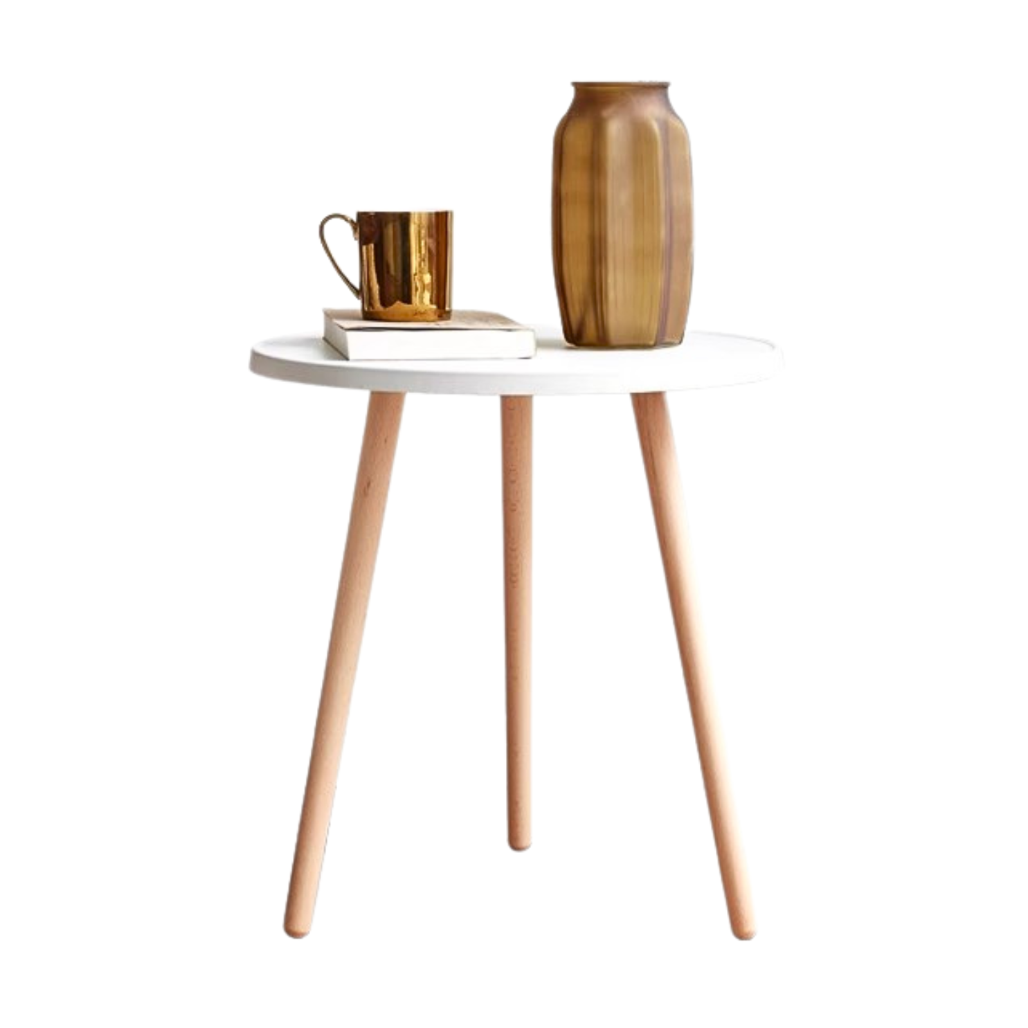 Ash Solid Wood Small Round Table