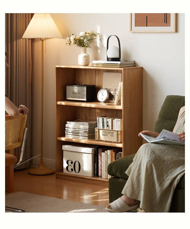 Solid Rubberwood Floor Standing Bookcase