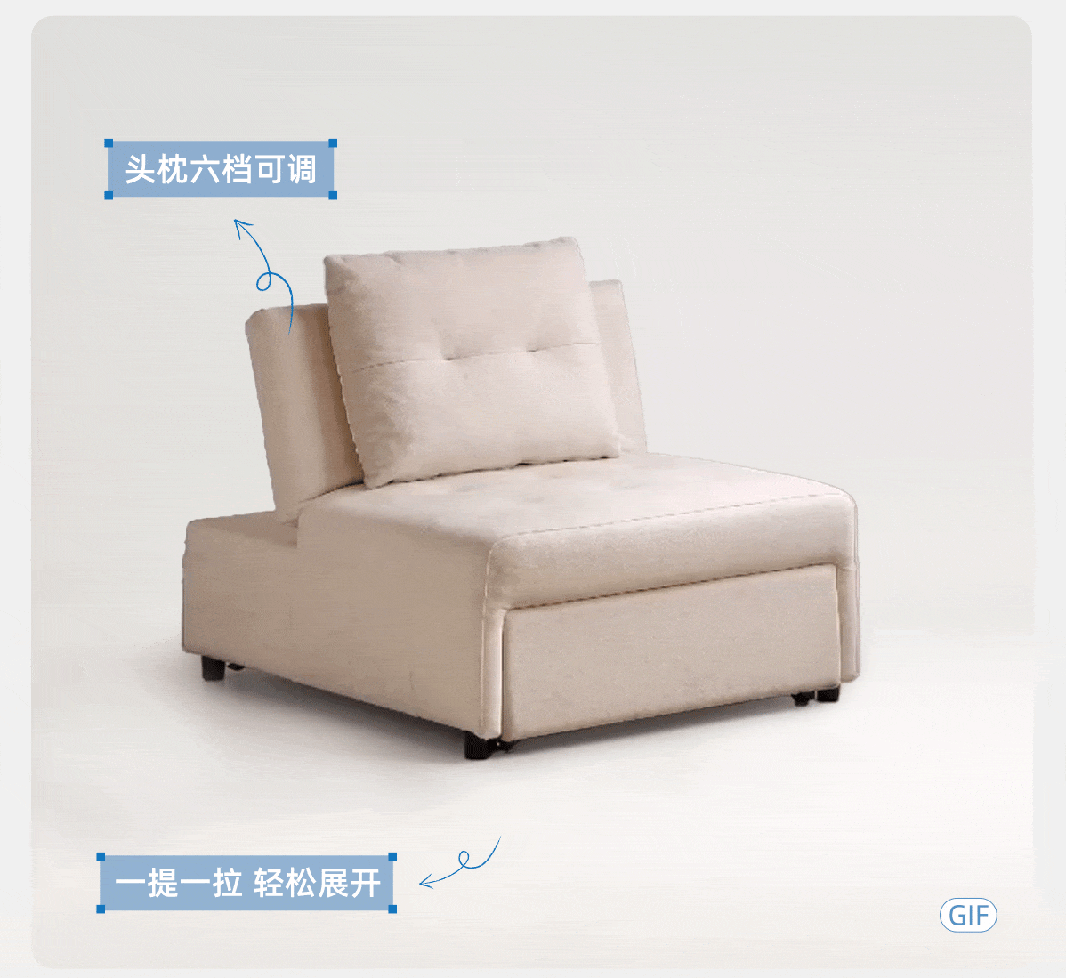 3-in-1 Convertible Sleeper Chair with Adjustable Backrest