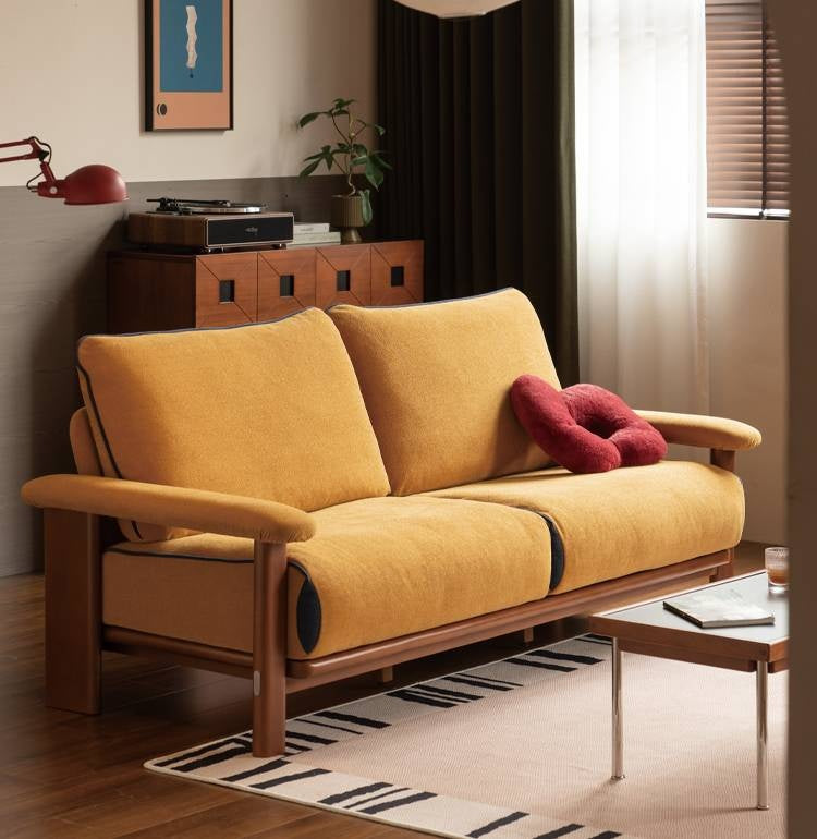 Beech Solid Wood Antique Style Sofa 4 color