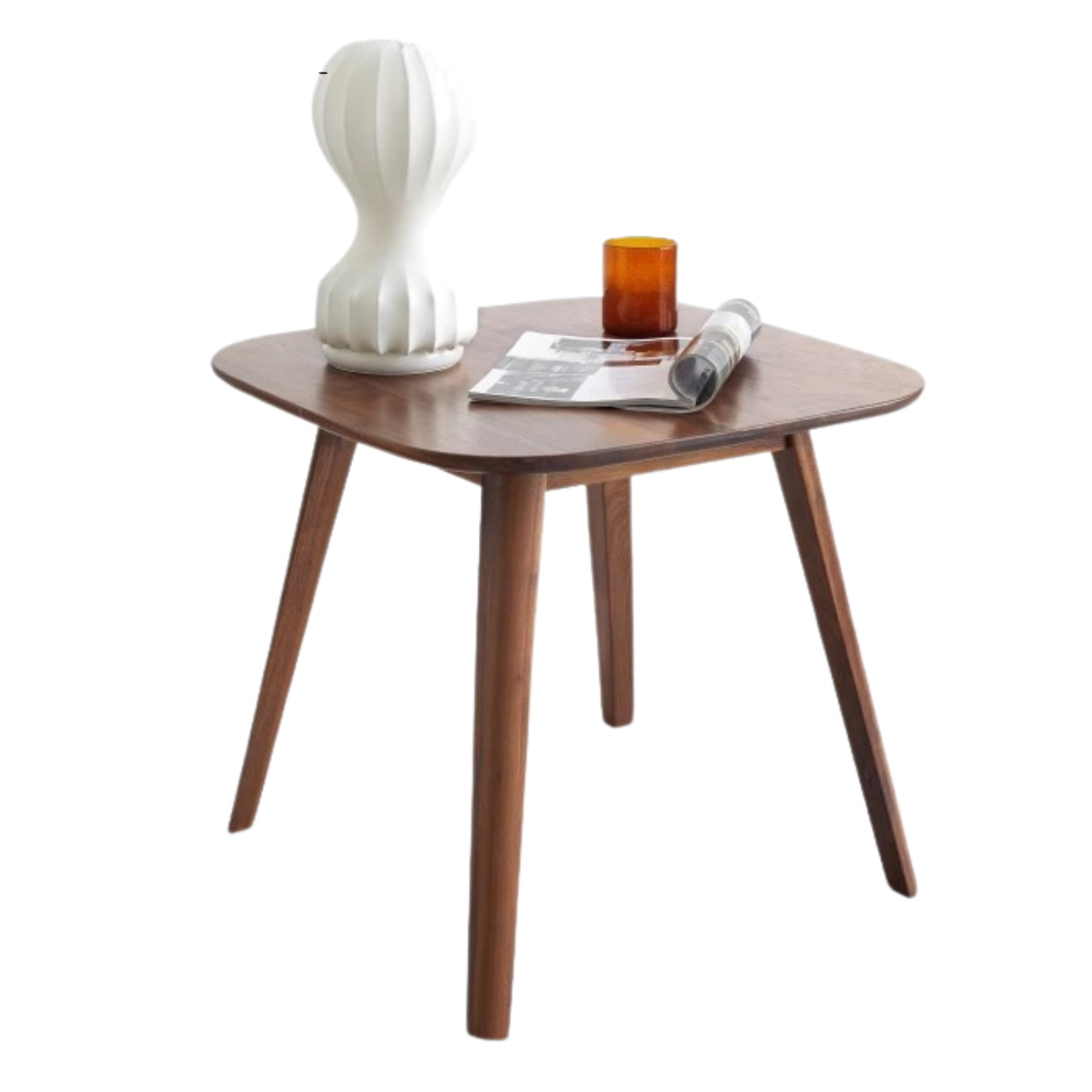 Black walnut Solid wood side square table-