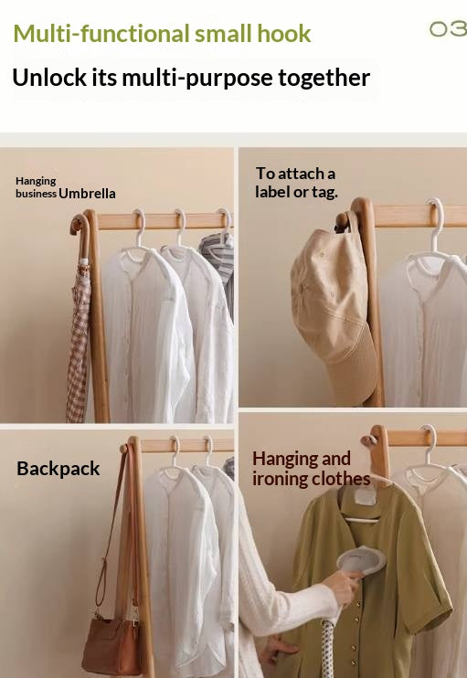 Solid Rubberwood Nordic Minimalist Standing Hanger