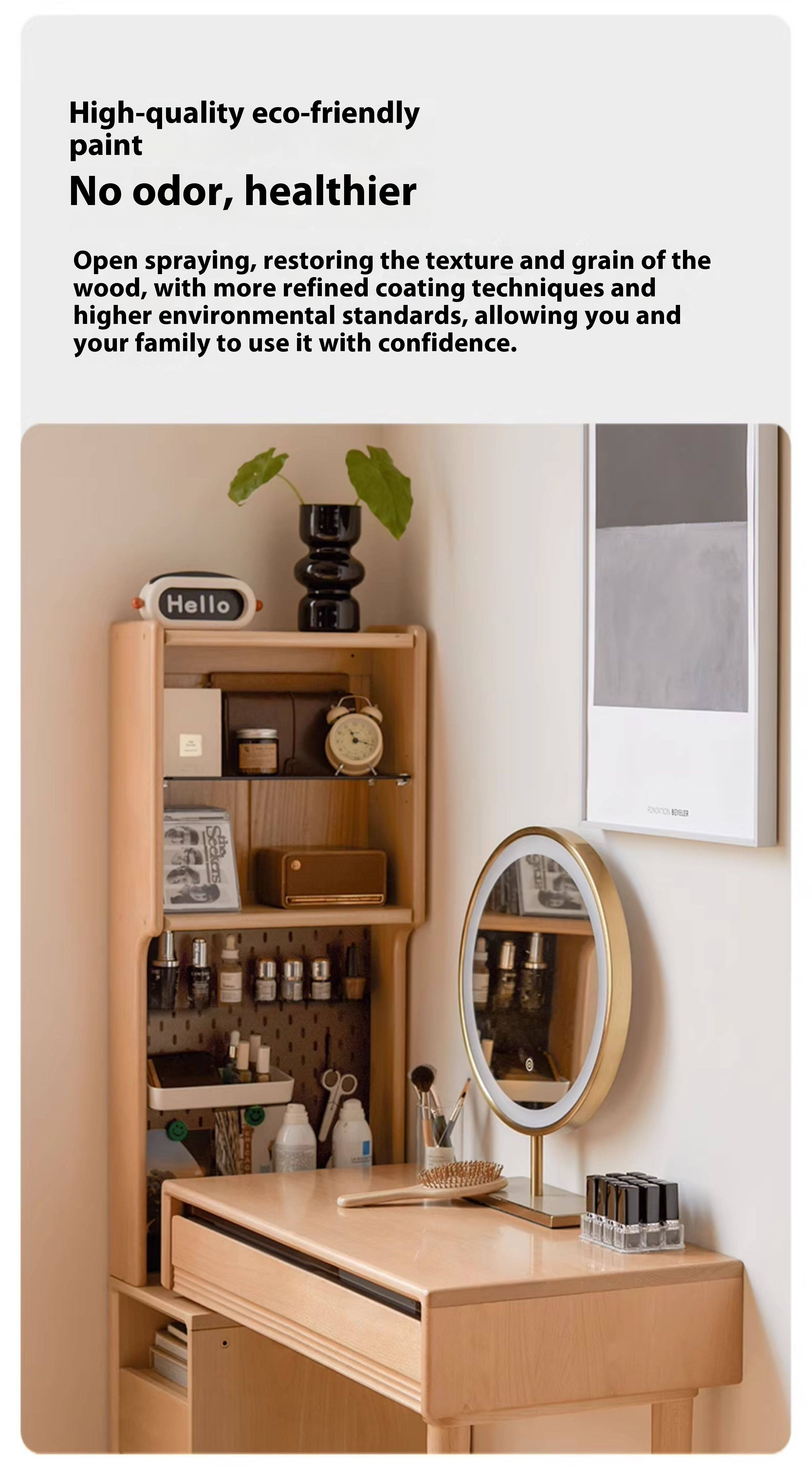 European Beech Solid Wood Retractable Modern Dressing Table