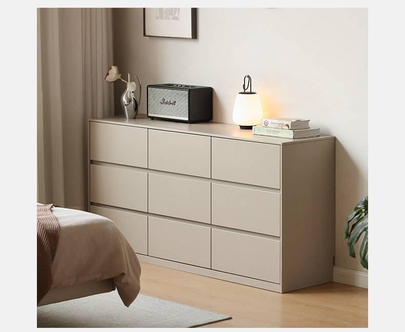 Poplar Solid Wood Light Luxury Six-Drawer Chest