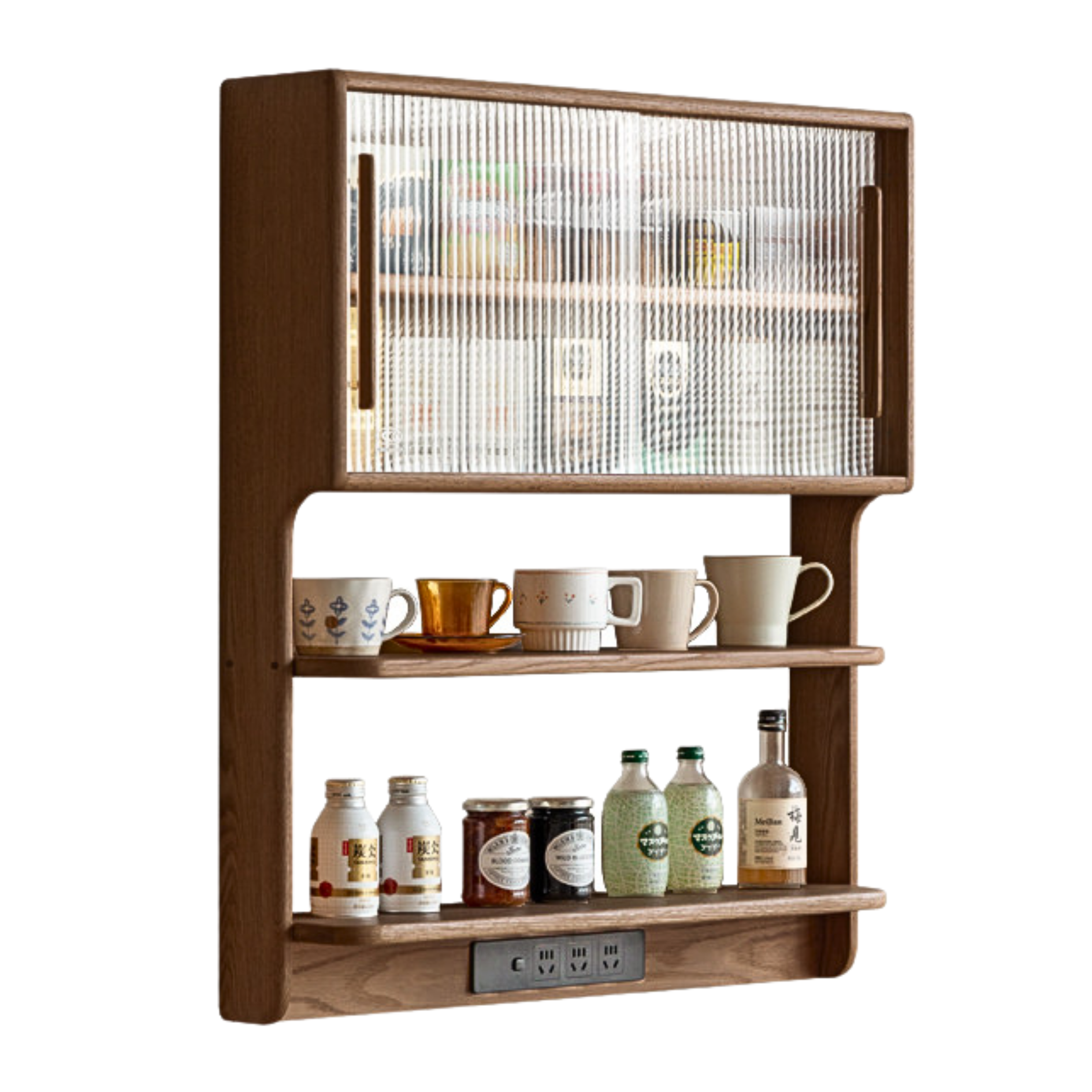 Oak, Cherry Wood  Solid Wood Wall-Mounted Suspended Cabinet