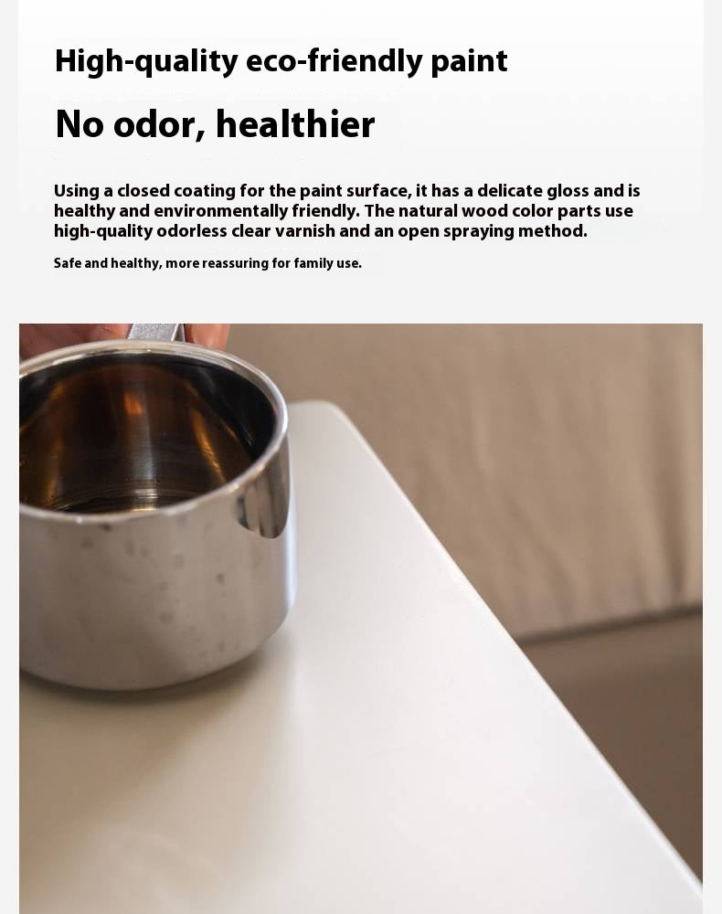 Poplar Solid Wood Modern Nightstand.