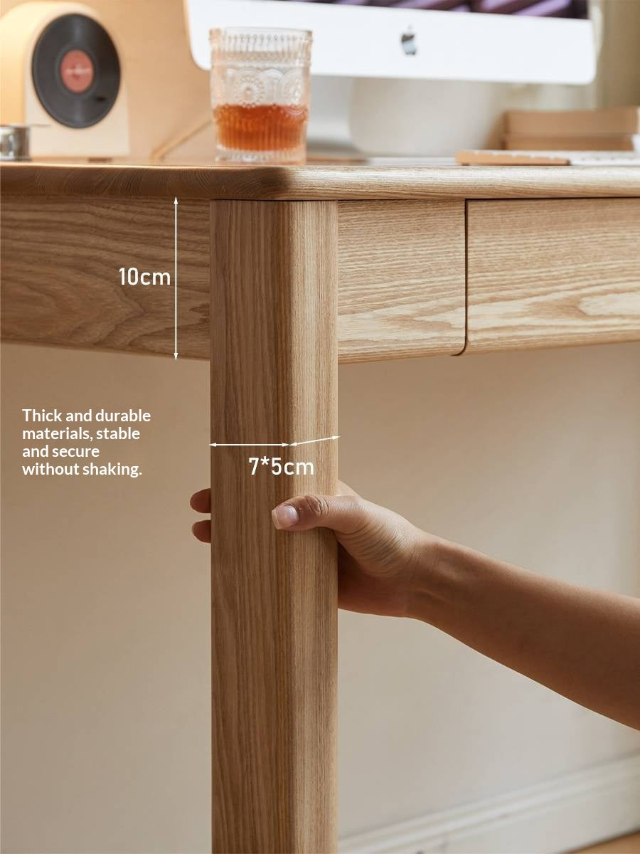 Ash Solid Wood Modern Multifunctional Office Desk