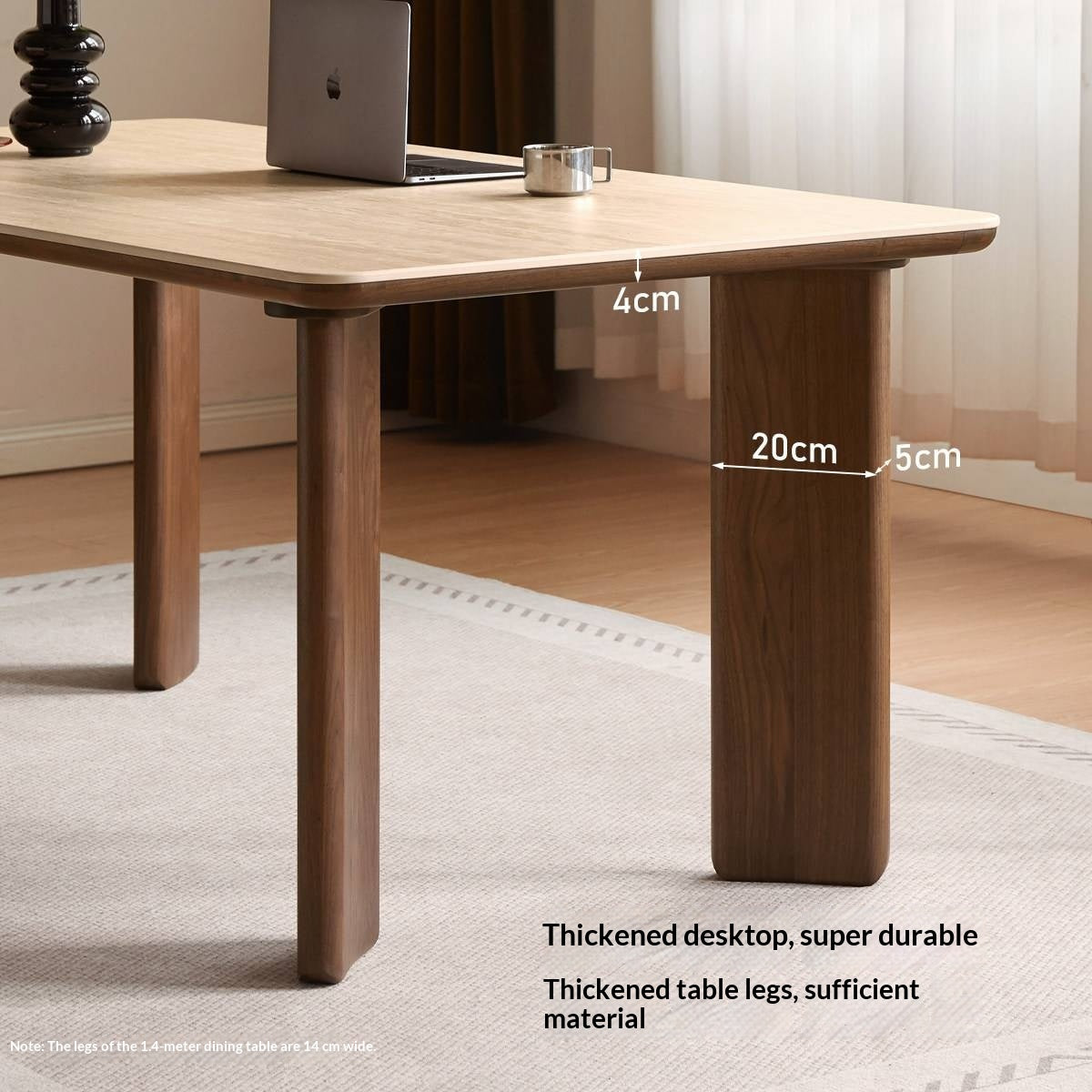 Black Walnut Solid Wood Dining Table