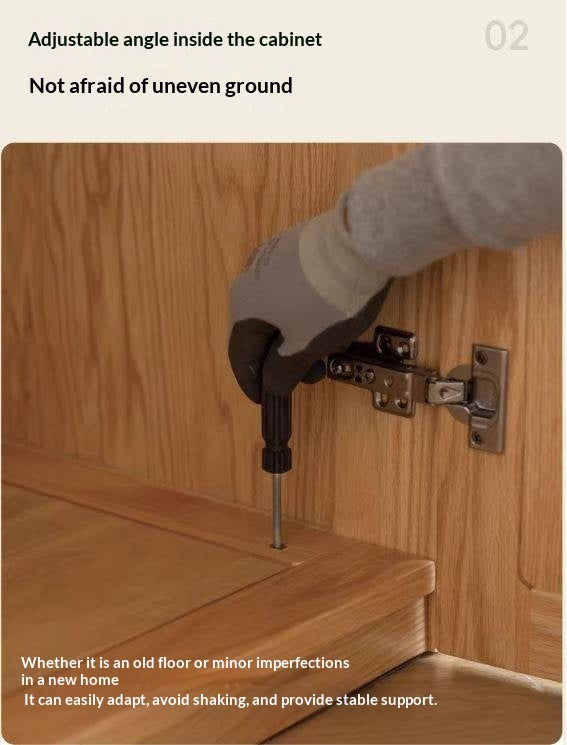 Oak Solid Wood Wardrobe French Retro Style