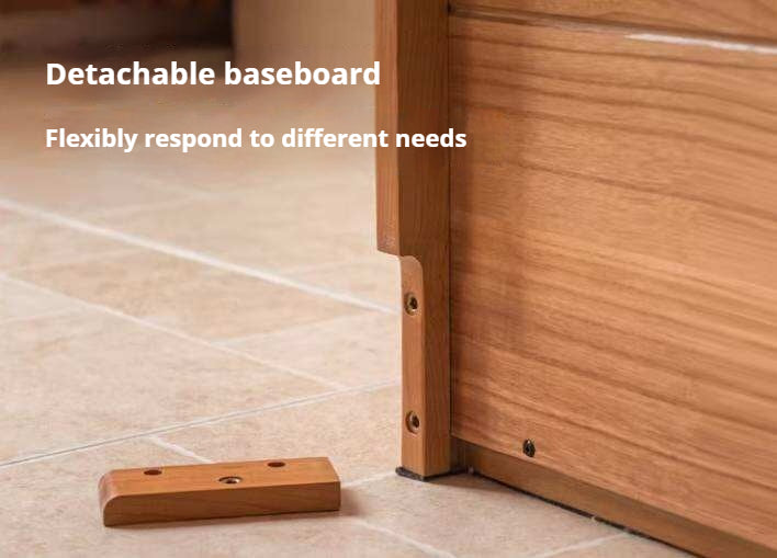 Cherry Solid Wood TV Stand with Multi-Functional Storage Modules