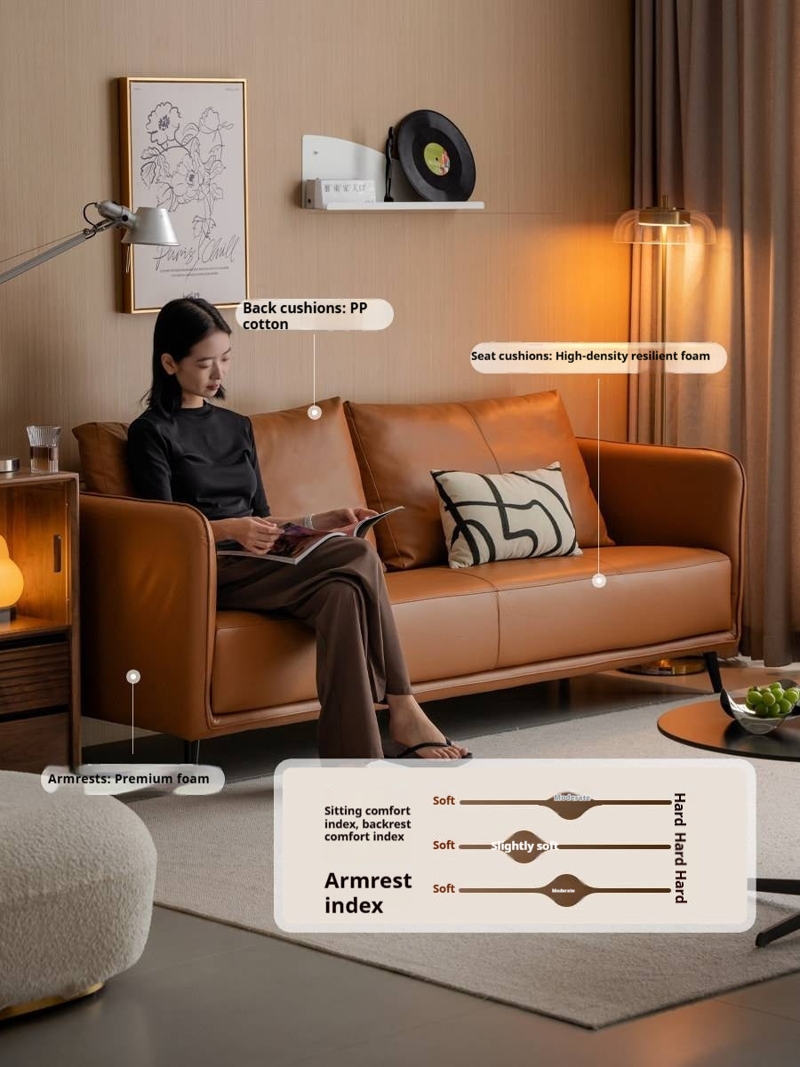 Genuine Leather, eco-leather ultra-slim modern design sofa