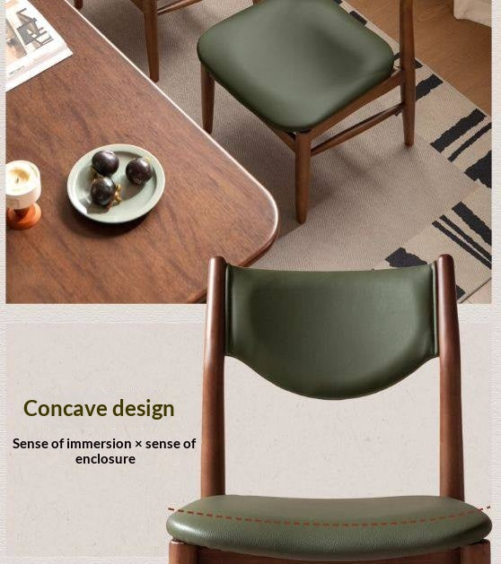 4 pcs -Solid RubberWood Dining Chair Upholstered Dining Chair, Danish Modern