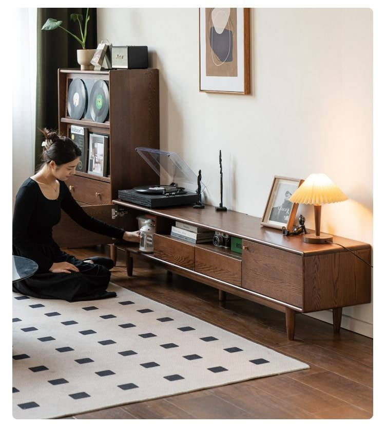 Oak Solid Wood Nordic Modern TV Stand