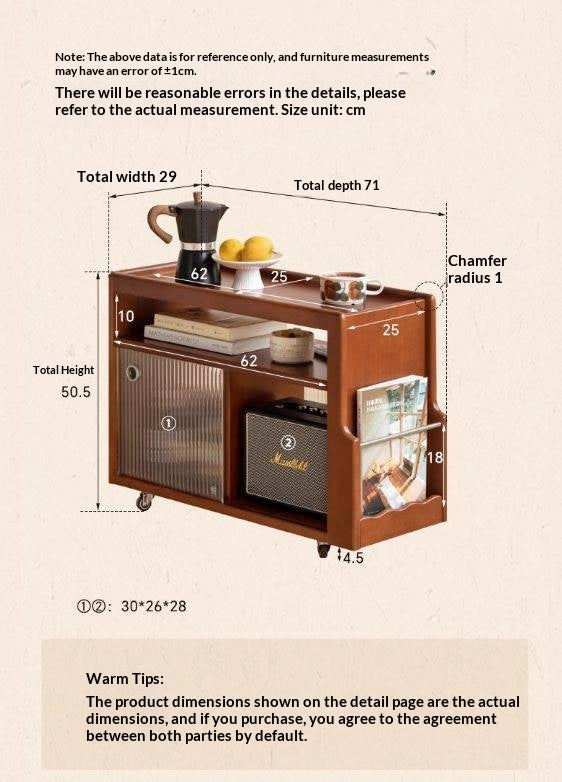 Oak, Poplar, Black Walnut Solid Wood Ancient Style Side Table