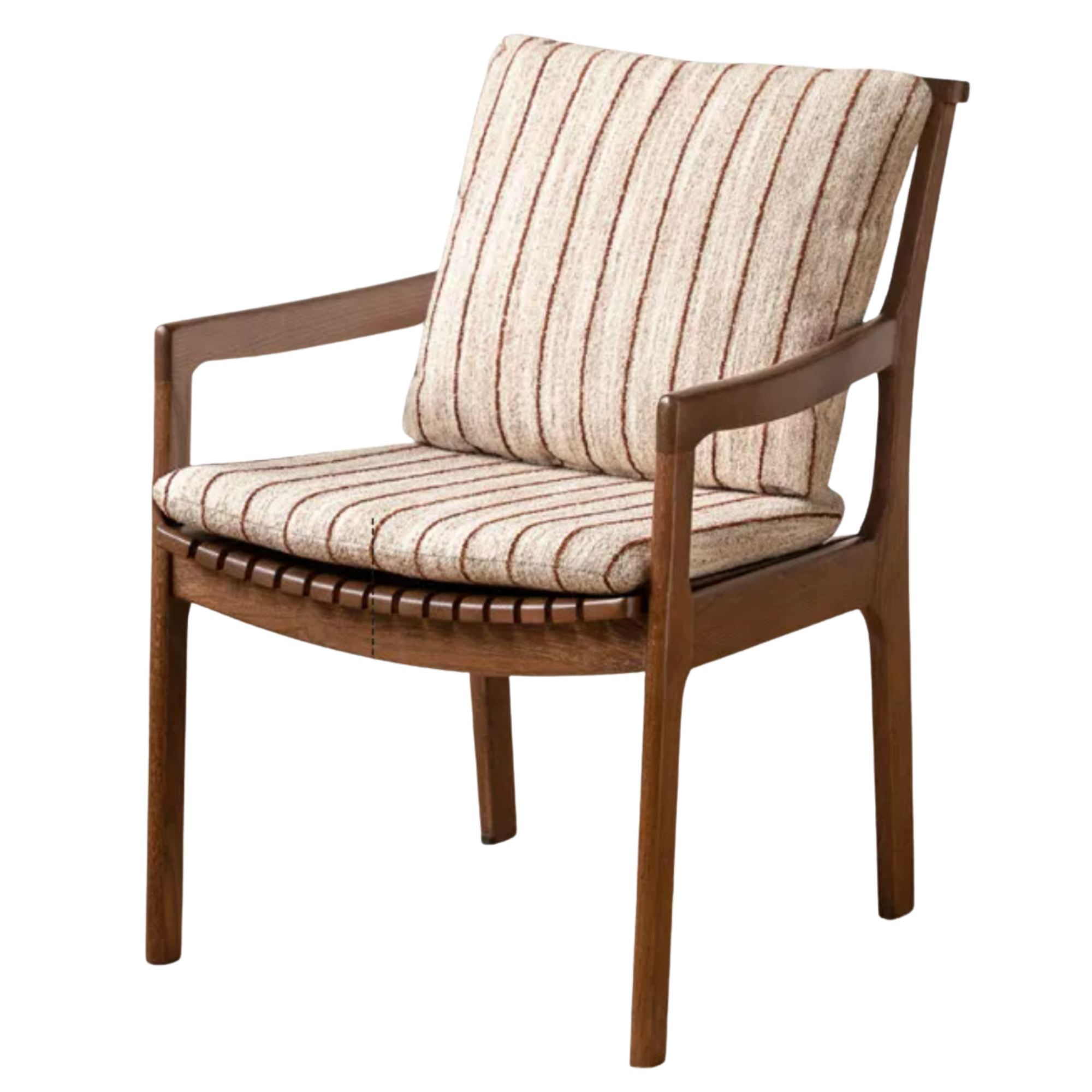 Oak Solid Wood Armchair, dual Reading Chair with Sculpted Back, Home Office Desk Chair