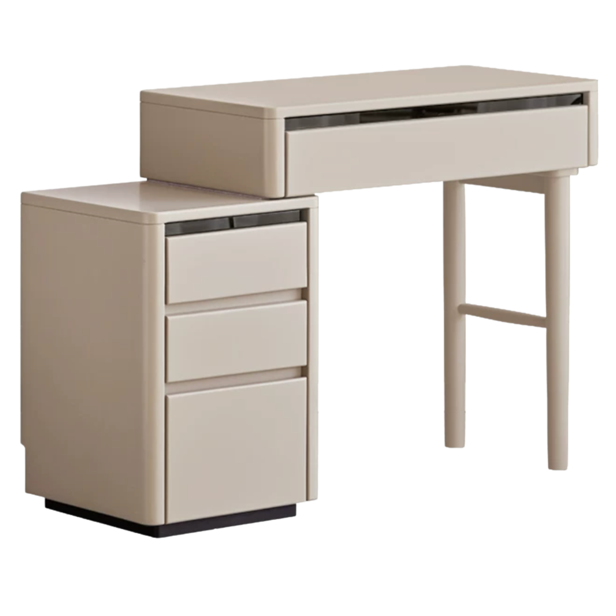 Rubberwood, Tulipwood Solid Wood Light Luxury Retractable Vanity Table