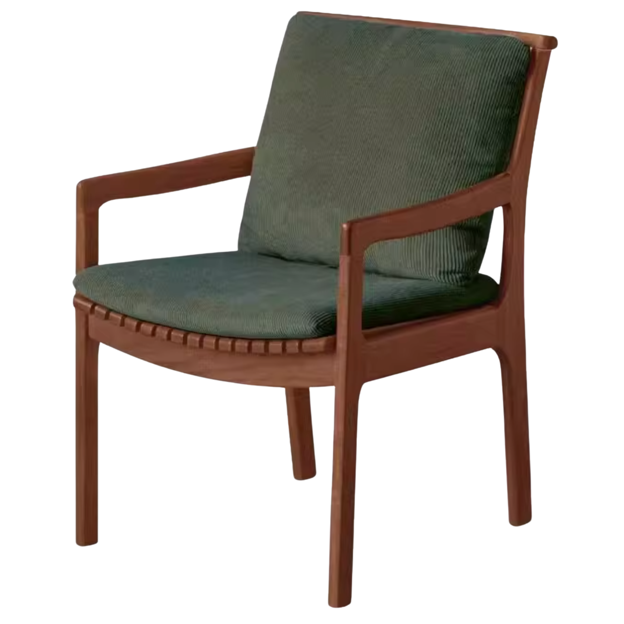 Oak Solid Wood Armchair, dual Reading Chair with Sculpted Back, Home Office Desk Chair