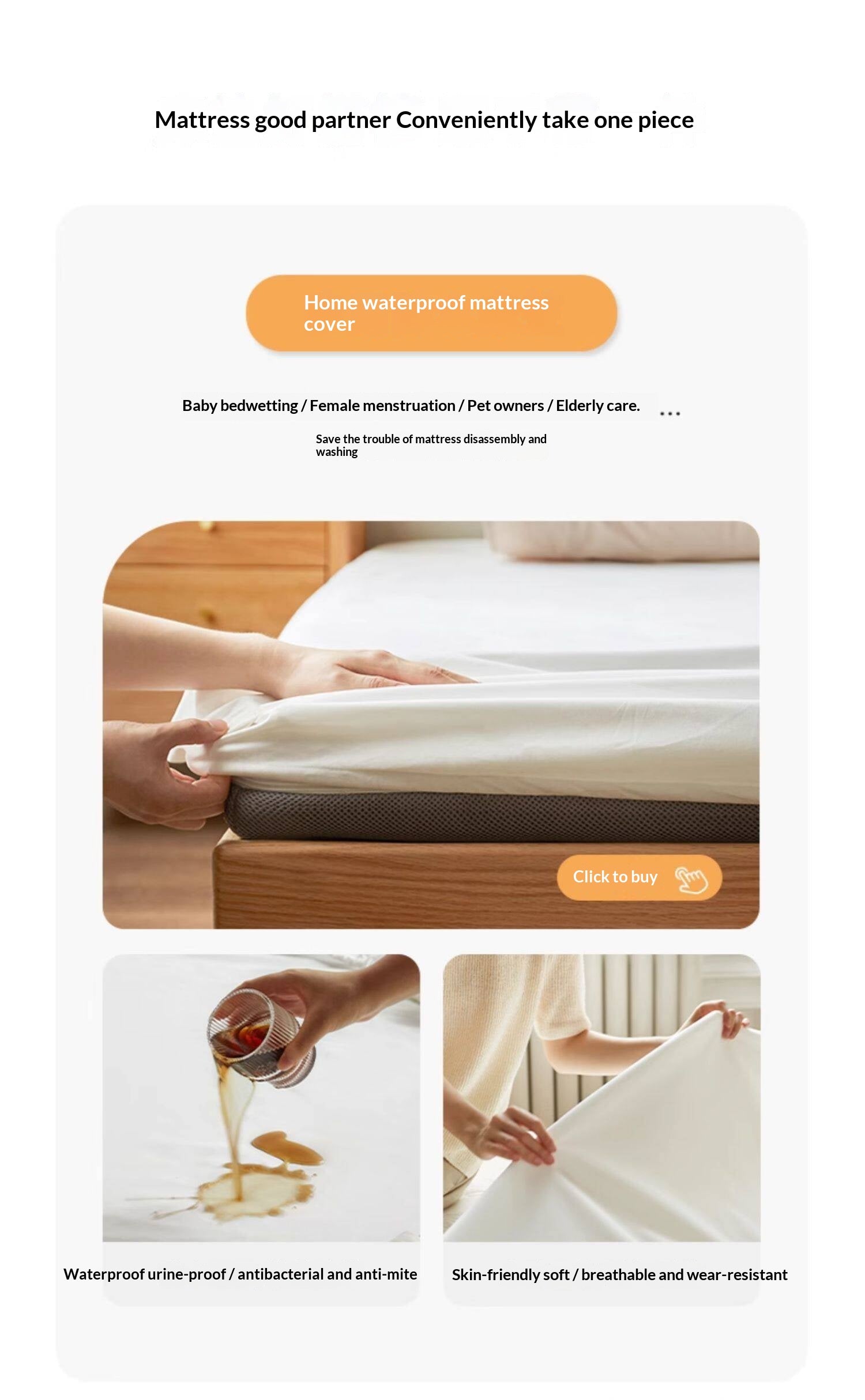 Zero-Glue Latex Mattress with Silver Ion, Soft Sponge, and Independent Spring