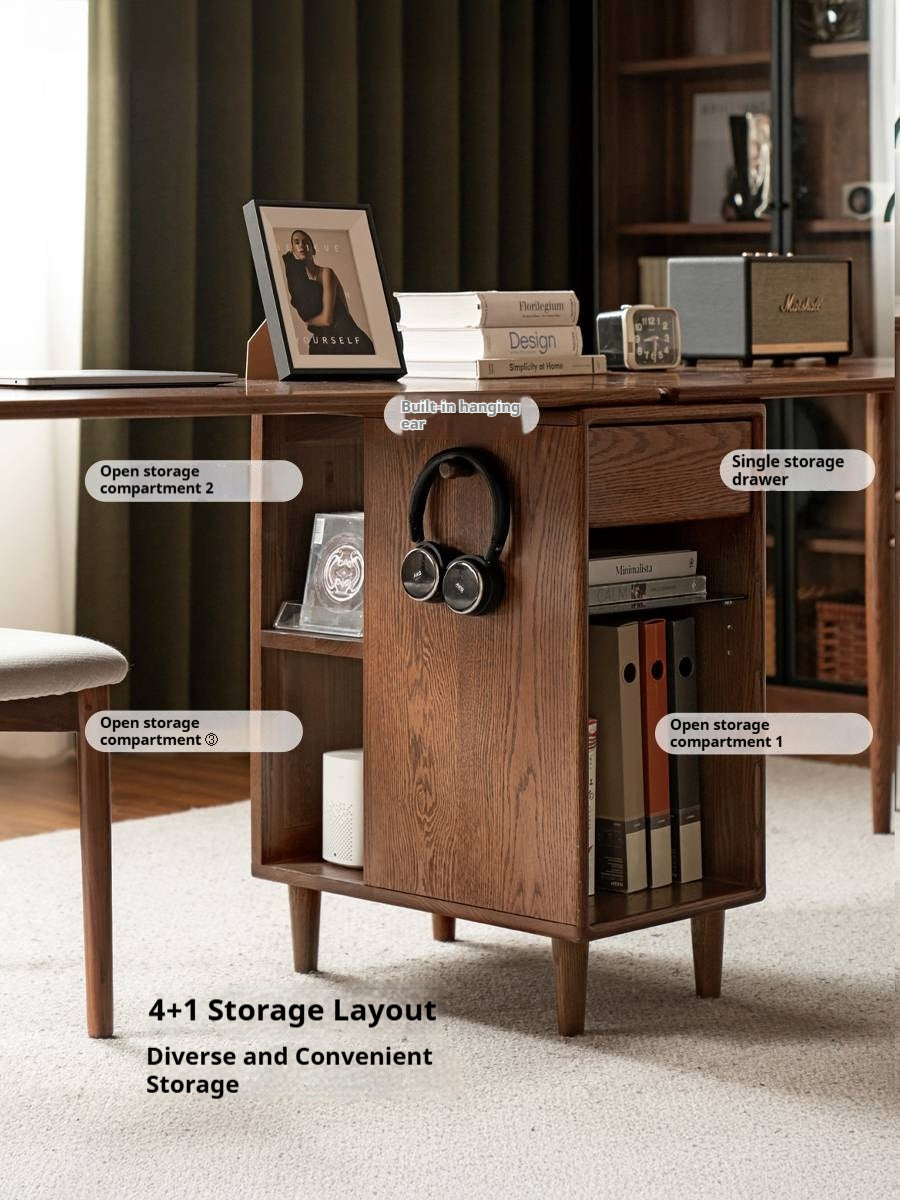 Oak Solid Wood Modern Double Computer