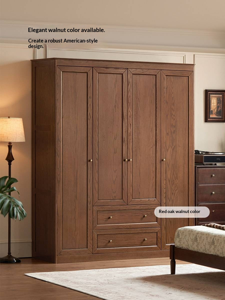 Ash Solid Wood American Style Wardrobe