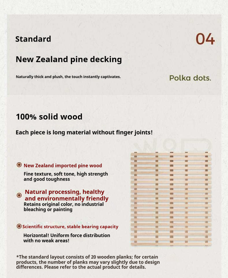 Cherry Solid Wood Double Bed with Vintage Style and Leather Upholstered Headboard