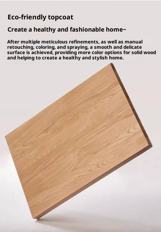 Rubber Solid Wood French Retro Glass Coffee Table.