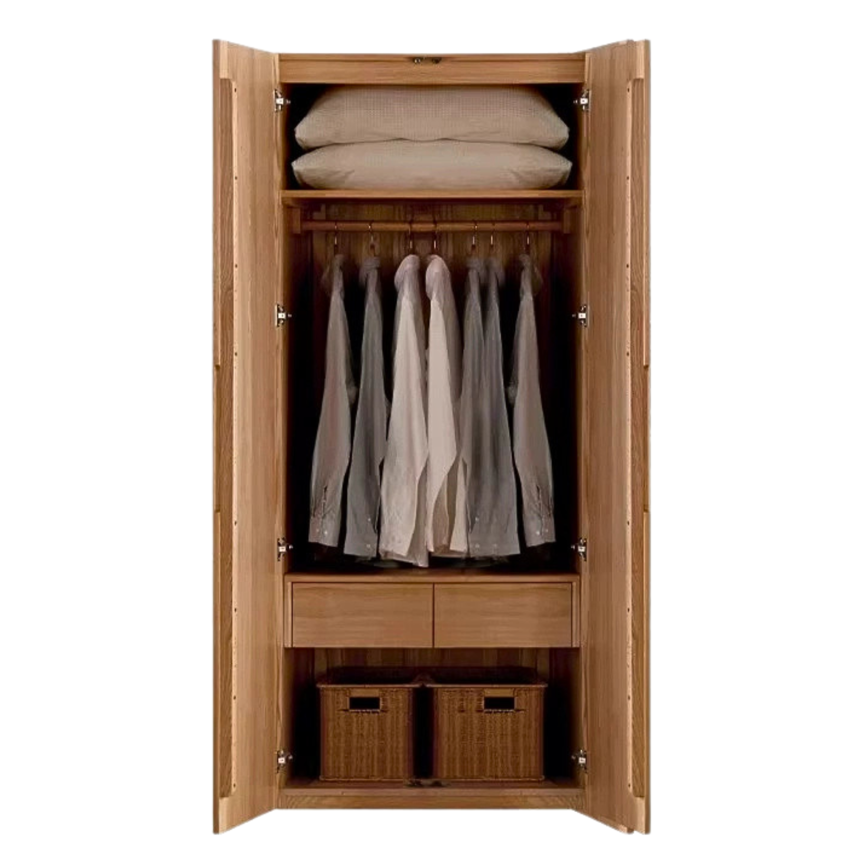 Oak solid wood Wardrobe ::