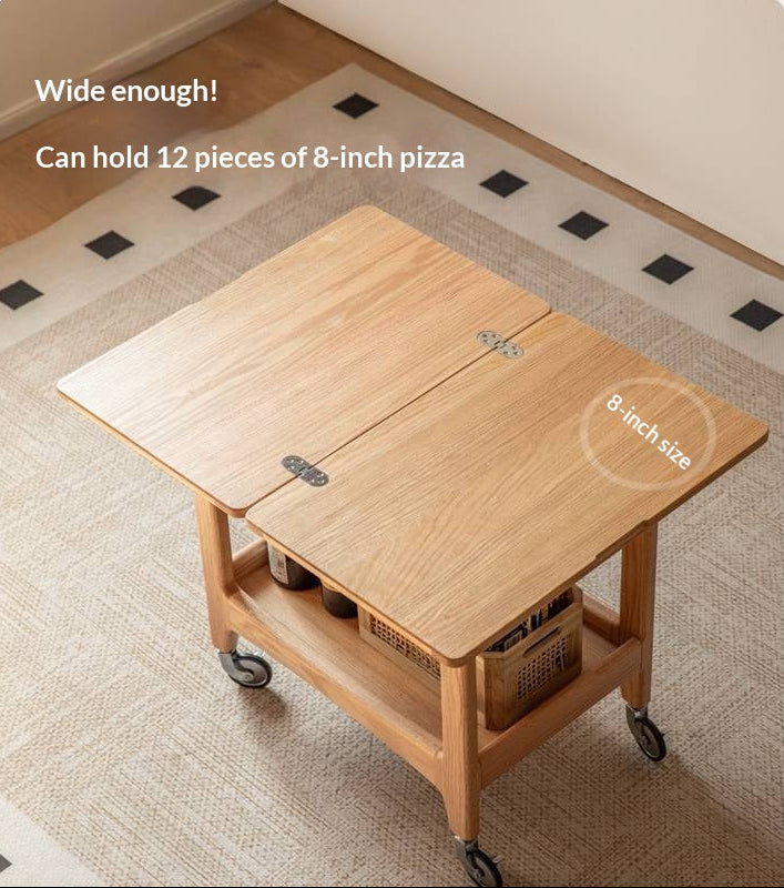 Oak Solid Wood Folding Side Table